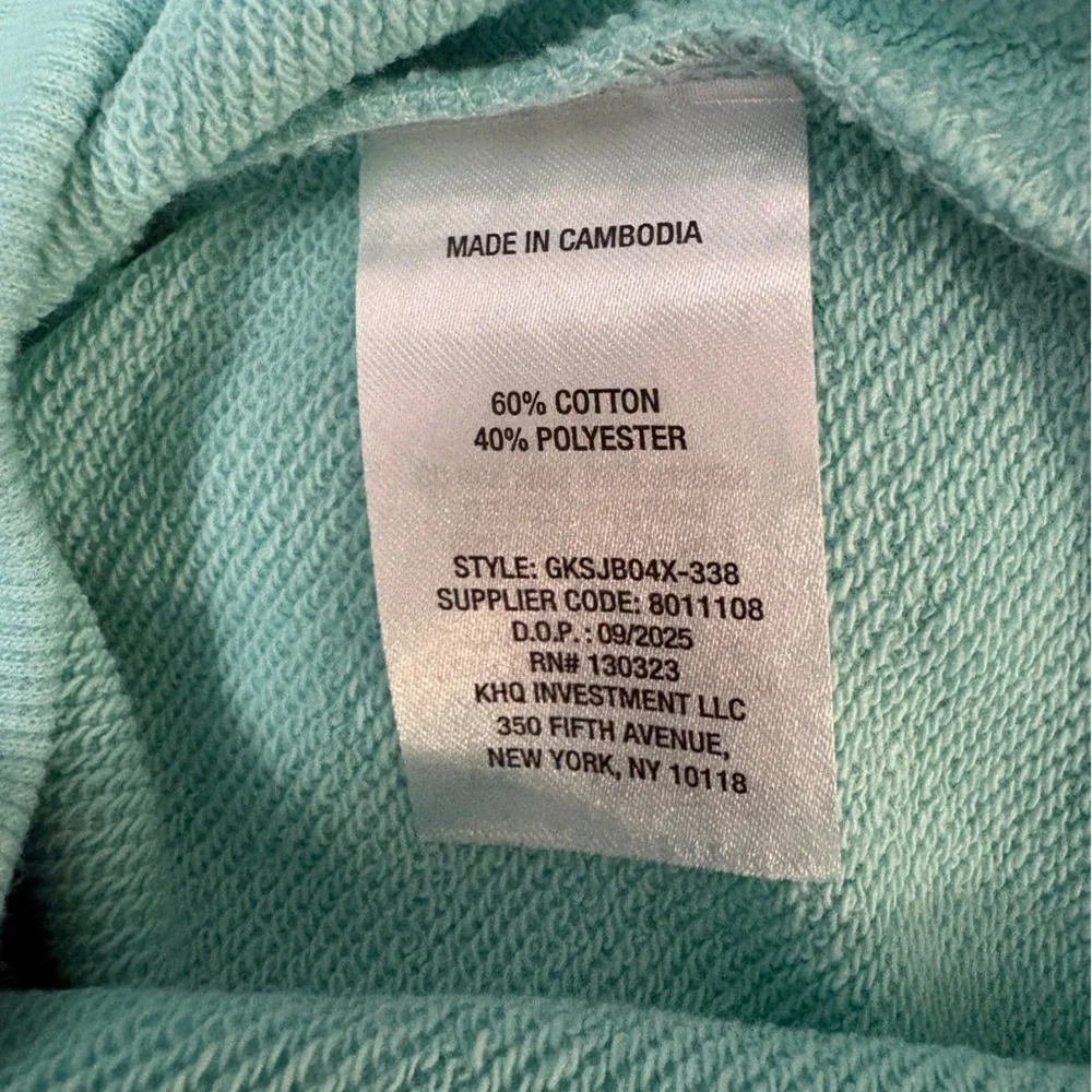 GAP Light Green Hoodie with Floral Logo